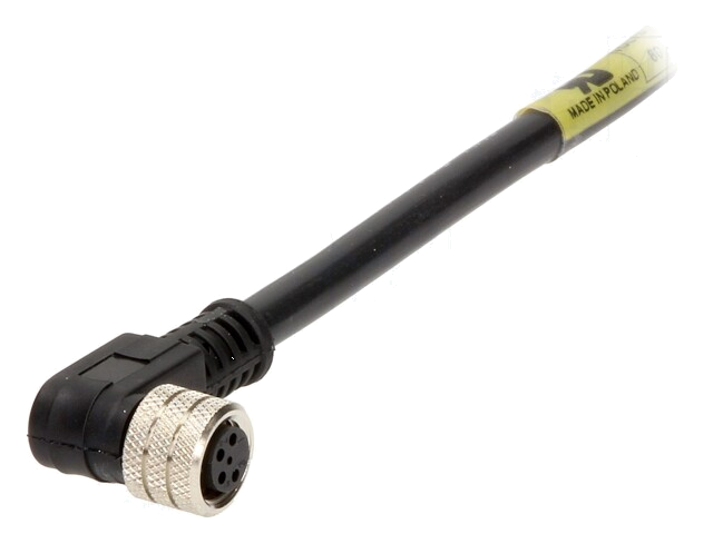 Connector: M8; vrouwelijk; PIN: 4; hoek van 90 °; met kabel; 3A Connector: M8; vrouwelijk; PIN: 4; hoek van 90 °; met kabel; 3A